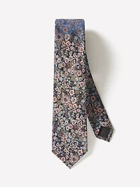 Cravate Étroite à Motif Floral
