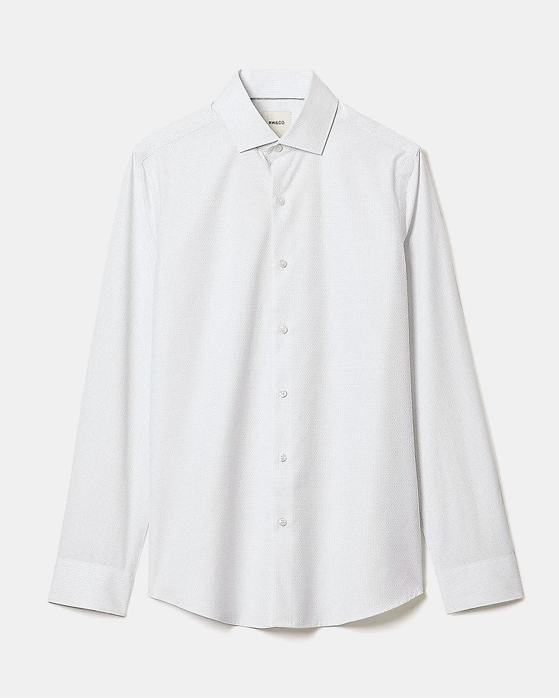 Slim-Fit Dress Shirt with Micro Dots