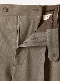 Wool-Blend Tapered-Leg Pleated Dress Pant