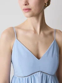 Robe Maxi à Oeillets Sans Manches Col en Coeur