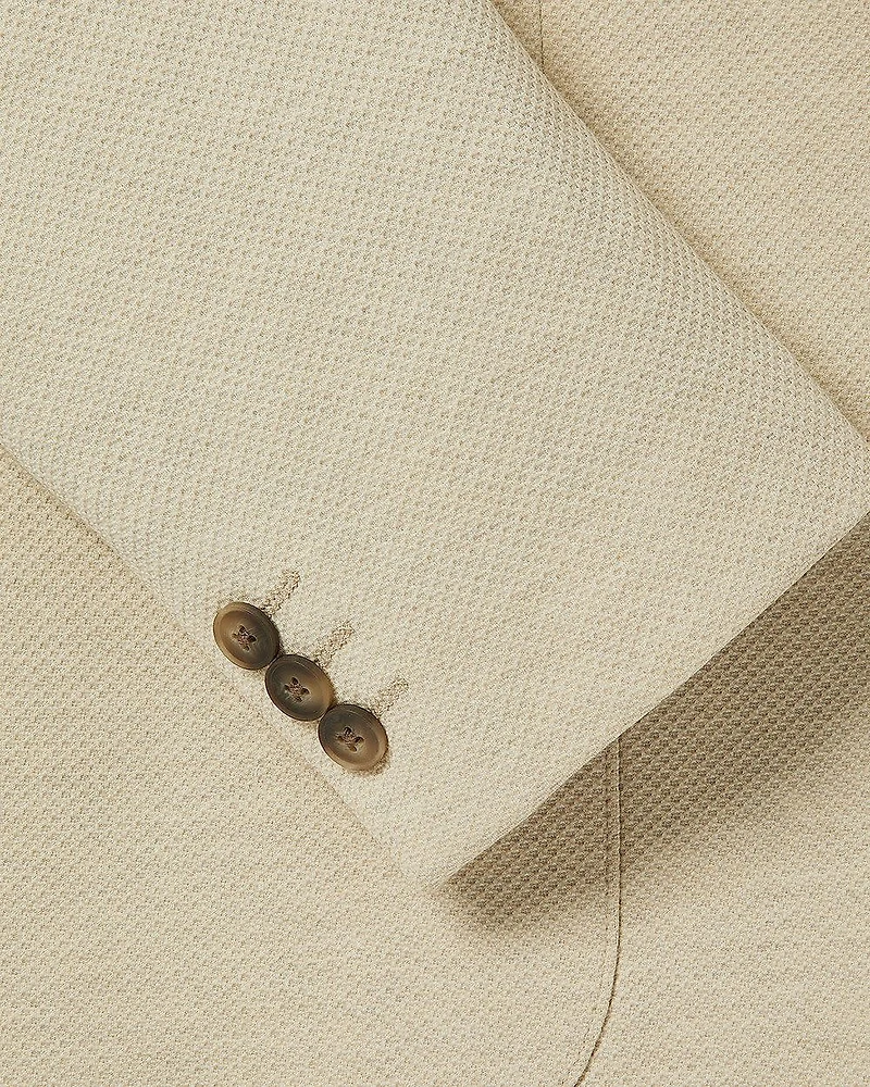 Slim-Fit Textured Knit Blazer