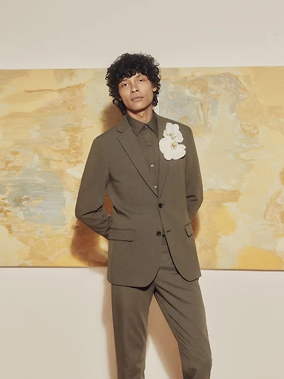 Slim Fit Dark Green Suit Pant