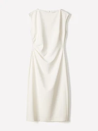 Robe Midi Sans Manches à Col Rond