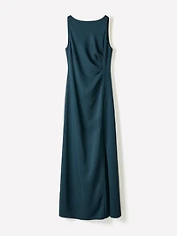 Robe Cocktail Maxi Sans Manches à Col Bateau