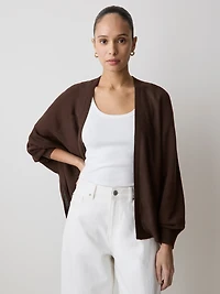 Cardigan Style Cape à Manches Longues