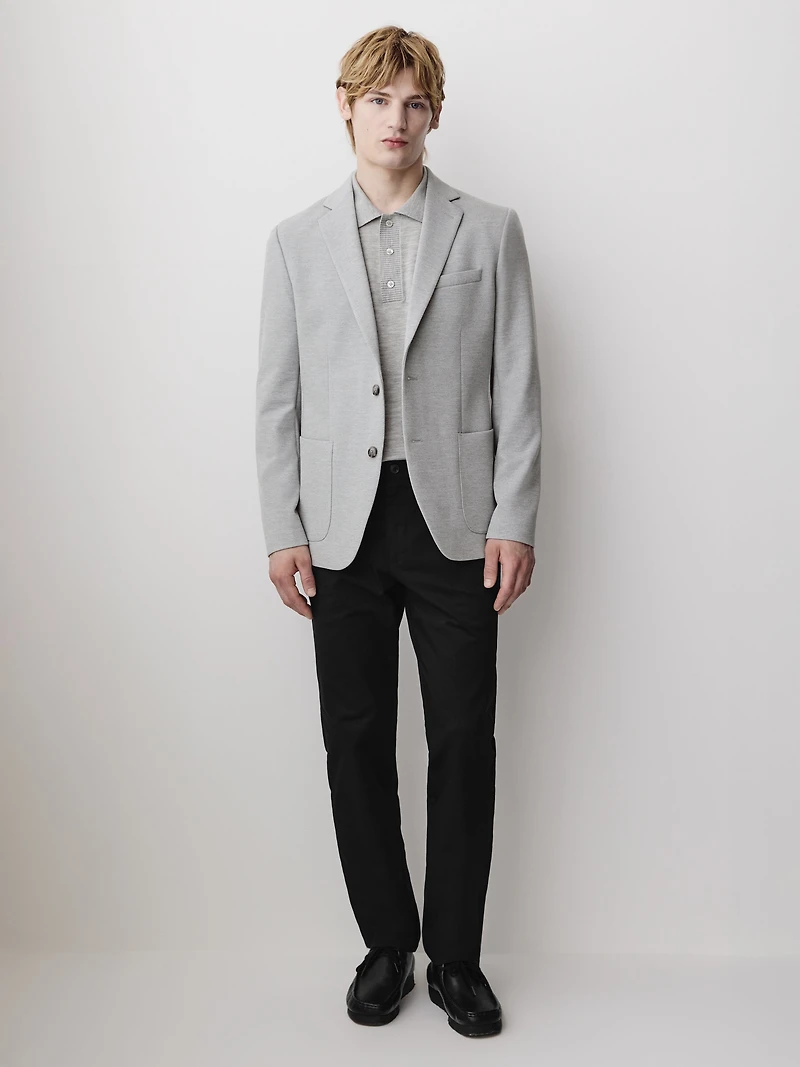 Slim Fit Knit Blazer