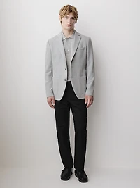 Slim Fit Knit Blazer