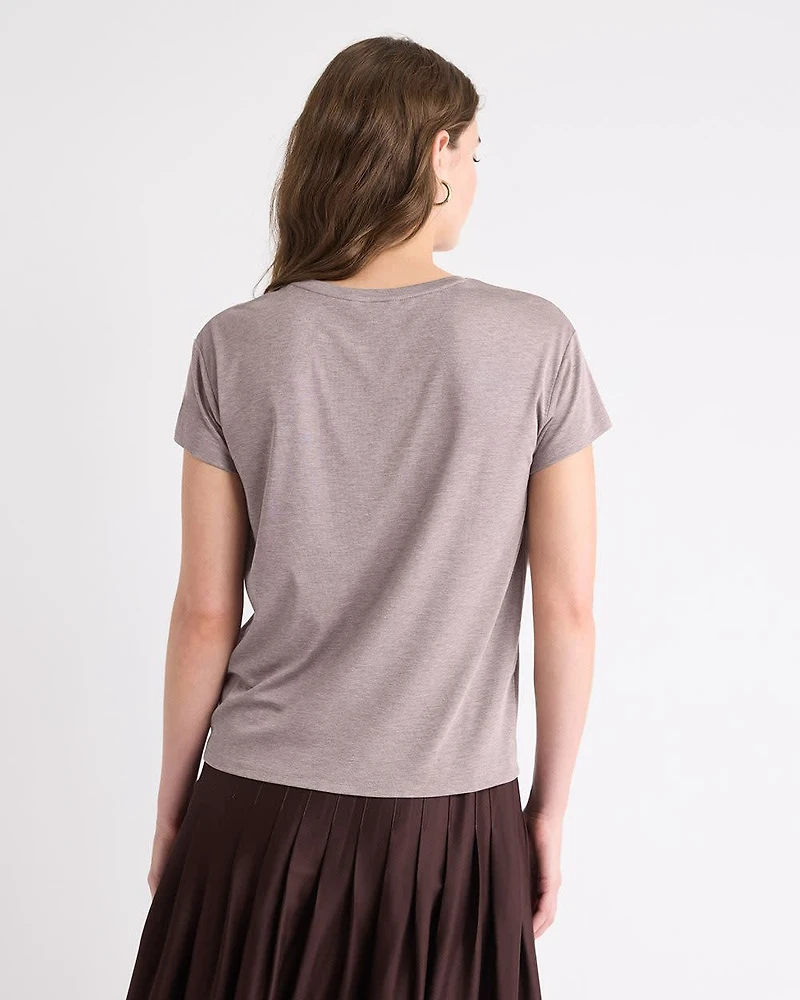 Silk-Blend Boxy Knit Top