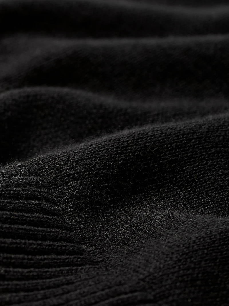 Short-Sleeve Mock-Neck Sweater