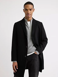 Manteau Classique en Laine avec Col Tailleur