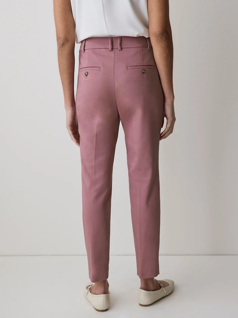 Pantalon Indispensable 7/8 Signature à Jambe Étroite et Taille Mi-Haute