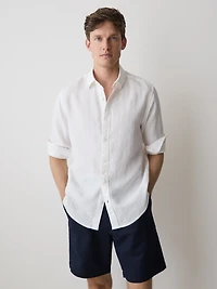 Long-Sleeve Linen Shirt