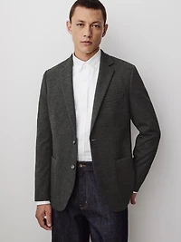 Veston en Tricot à Coupe Étroite
