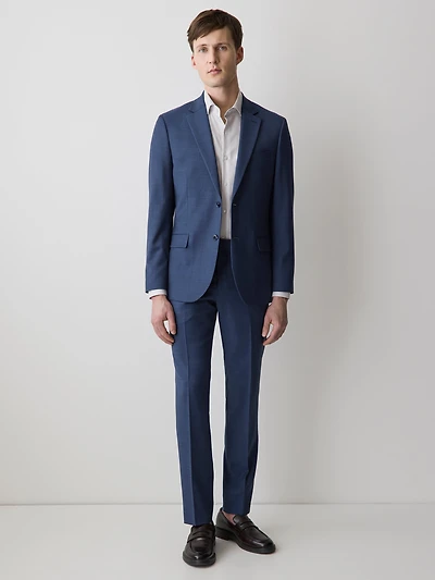 Blue Slim-Fit Wool Suit Blazer