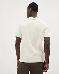 T-Shirt Uni à Col Rond en Coton Interlock Raffiné