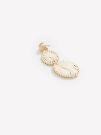 Earrings with Raffia Pendants