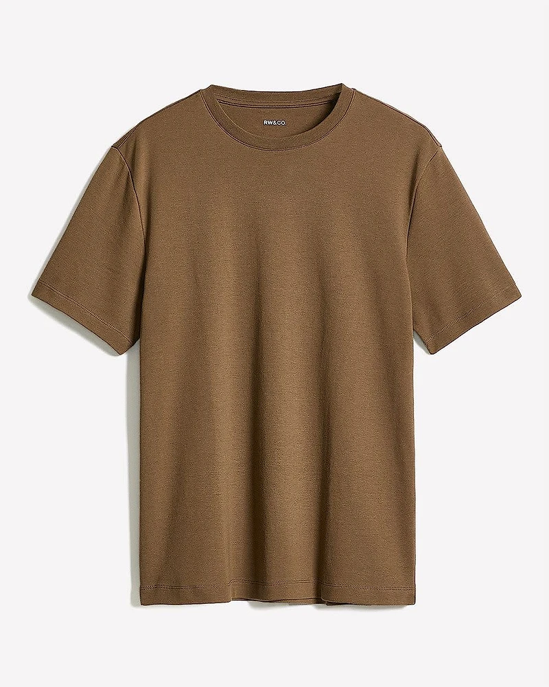 T-Shirt Uni à Manches Courtes et Col Rond