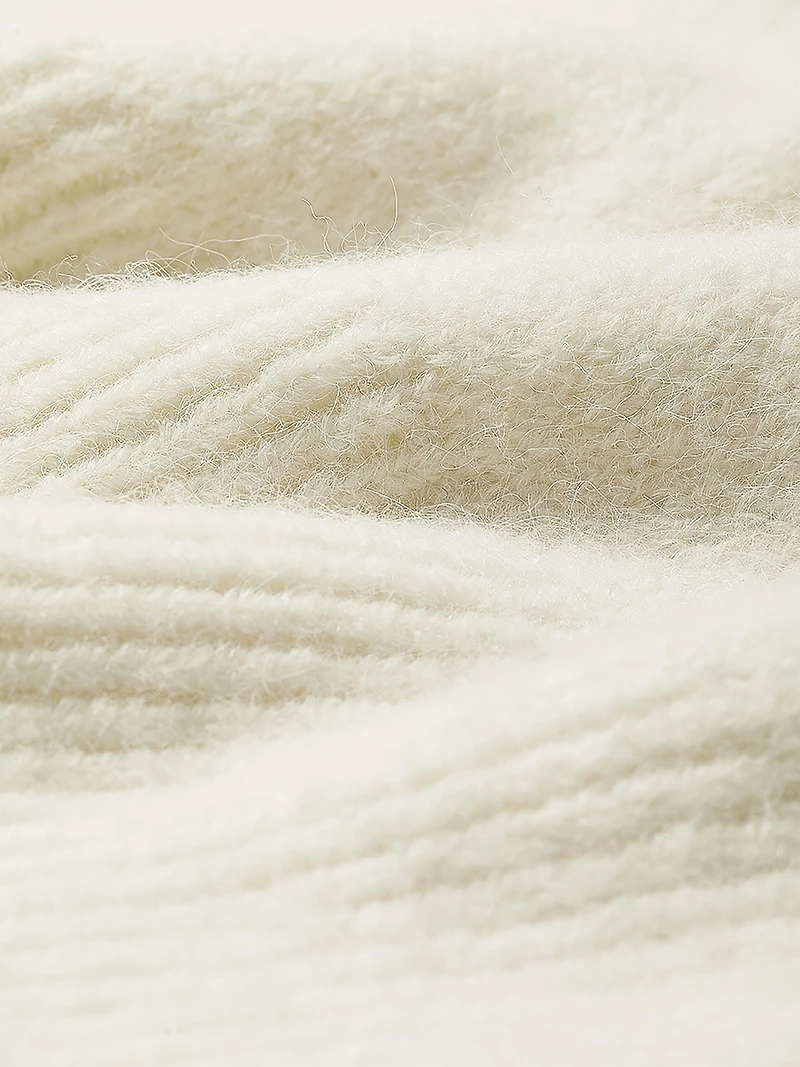 Pull à Manches Longues et Col Rond avec Fleurs