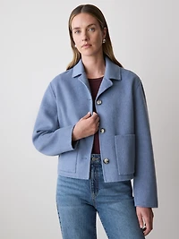 Double Face Wool-Blend Transitional Coat