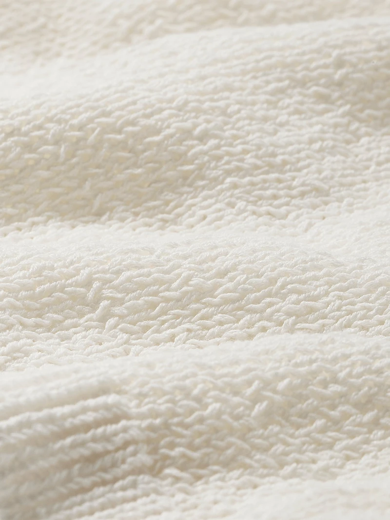 Pull en Tricot Ruban à Manches Très Courtes