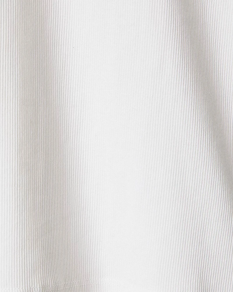 Short-Sleeve Crew-Neck Ribbed Tee