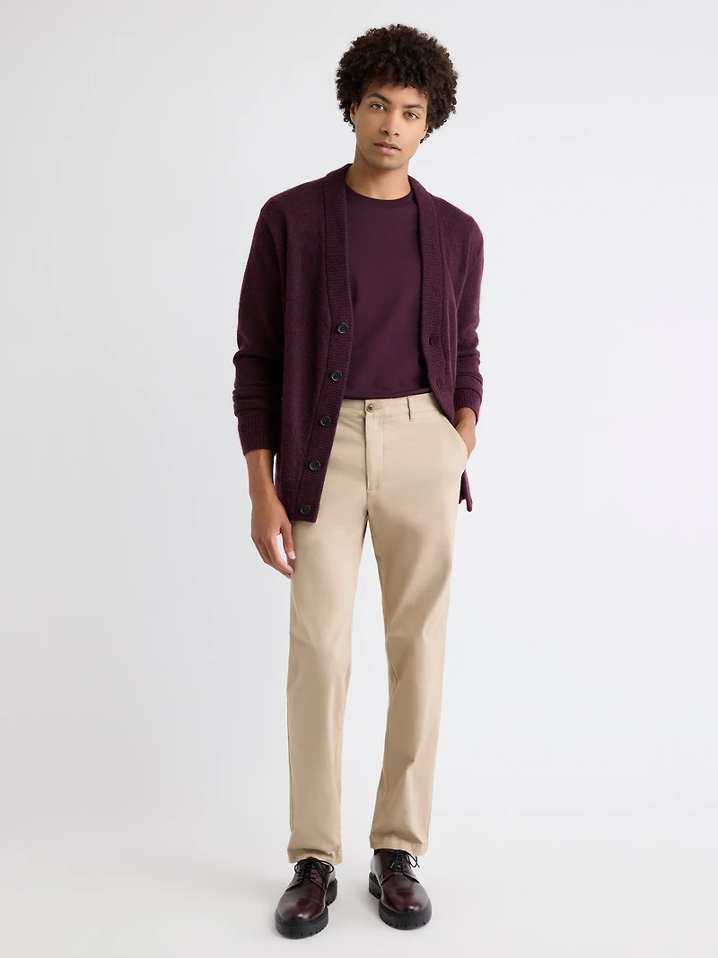 T-Shirt Uni à Col Rond en Coton Interlock