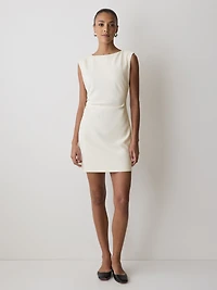 Sleeveless Crew-Neck Mini Dress