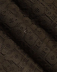 Short-Sleeve Lace Shirt with Camp Collar