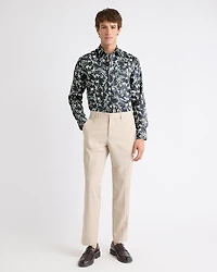 Chemise Habillée à Coupe Ajustée Motif Floral Aquarelle