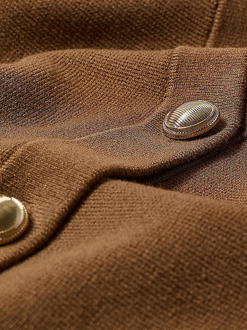 Long-Sleeve Long Cardigan