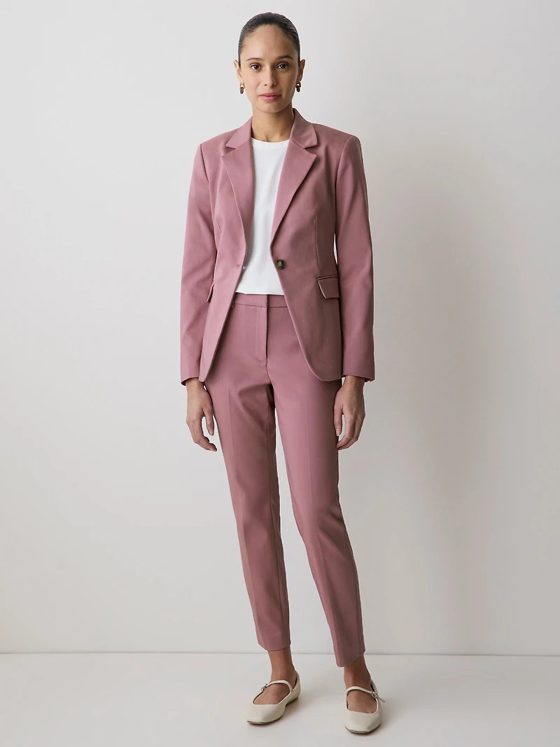 Pantalon Indispensable 7/8 Signature à Jambe Étroite et Taille Mi-Haute