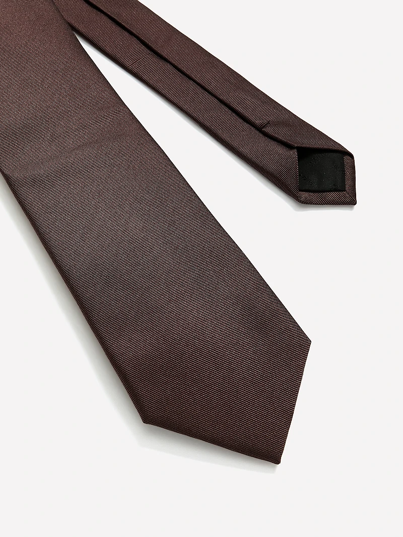 Cravate Régulière Unie Safran