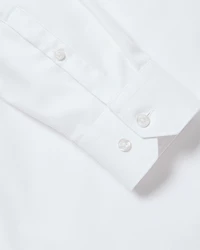 Slim Fit White Twill Dress Shirt