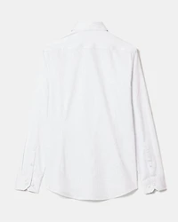 Chemise Habillée Blanche à Coupe Étroite Pois