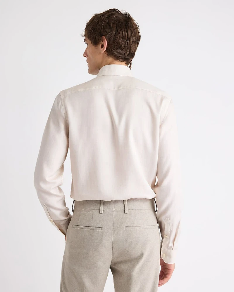 Tailored-Fit Heather Dress Shirt