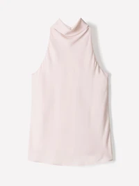 Blouse à Col Licou en Crêpe Soyeux
