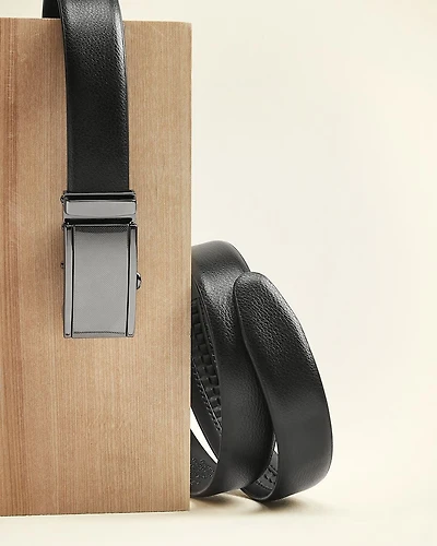 Automatic 30mm plate Leather Belt