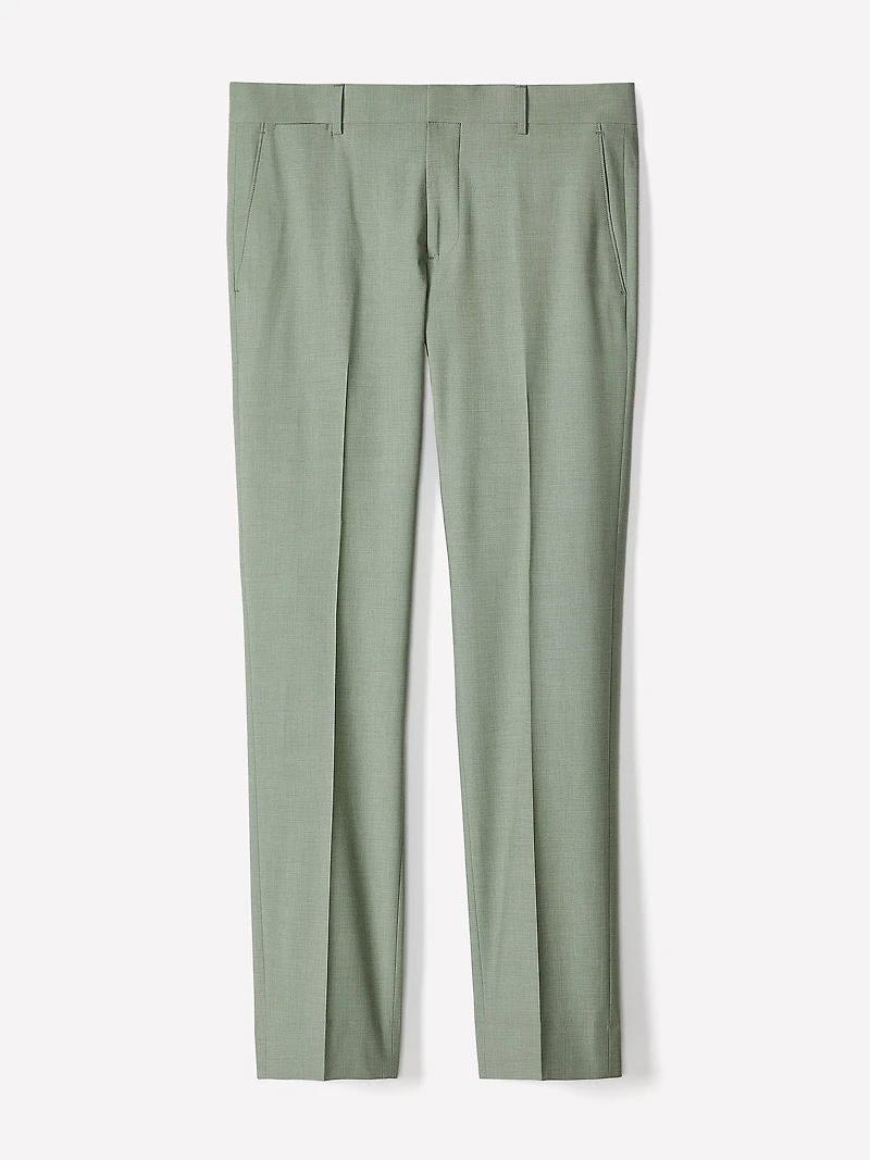 Pantalon de Complet Menthe à Coupe Étroite