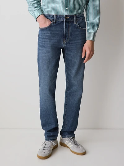 Slim-Fit Medium-Wash Jeans