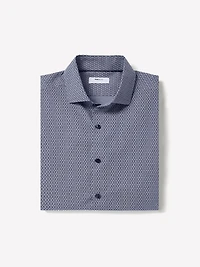 Chemise Habillée à Coupe Régulière Micro Imprimé Géométrique