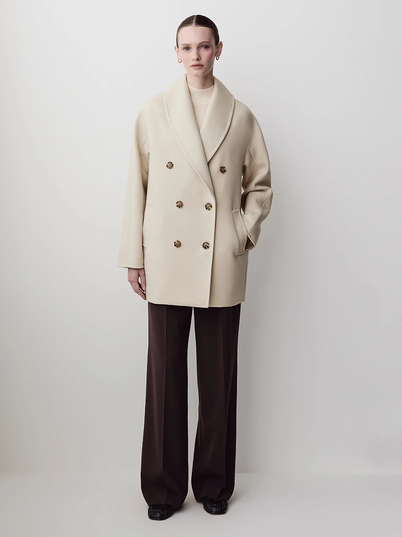 Manteau en Sergé à Boutonnage Double