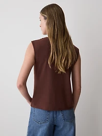 Haut Sans Manches à Col Bénitier