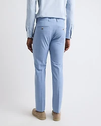 Slim-Fit Sky Blue Windowpane Suit Pant