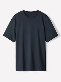 T-Shirt Uni à Manches Courtes et Col Rond
