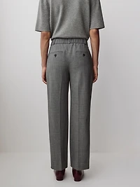Mid-Rise Straight-Leg Cropped Pant