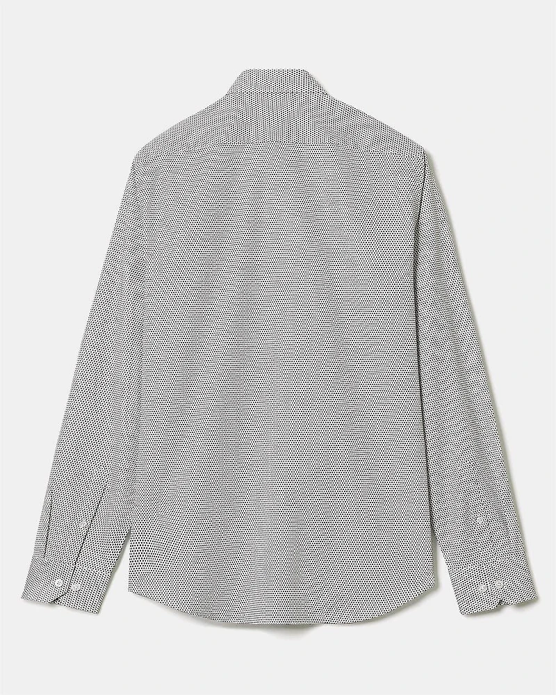 Tailored-Fit Dress Shirt with Dotted Pattern
