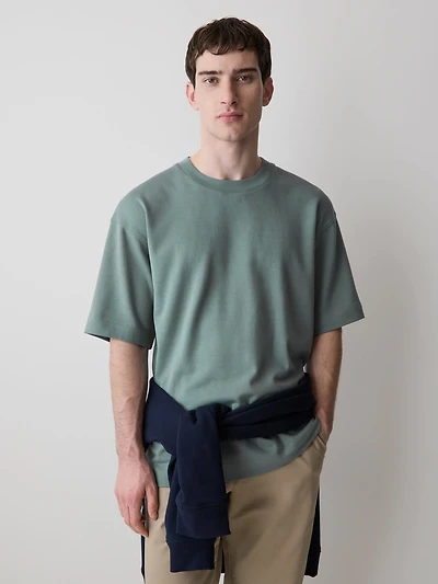 T-Shirt Ample à Manches Courtes et Col Rond