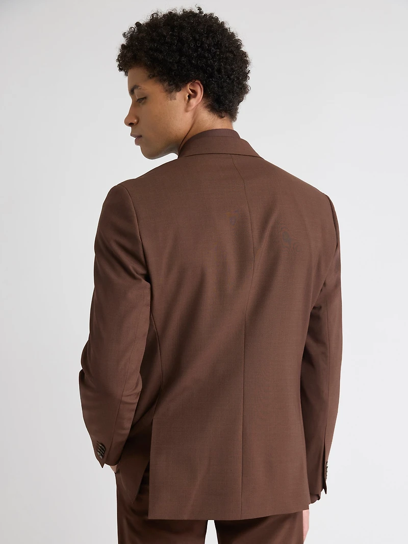 Veston de Complet en Laine à Coupe Étroite