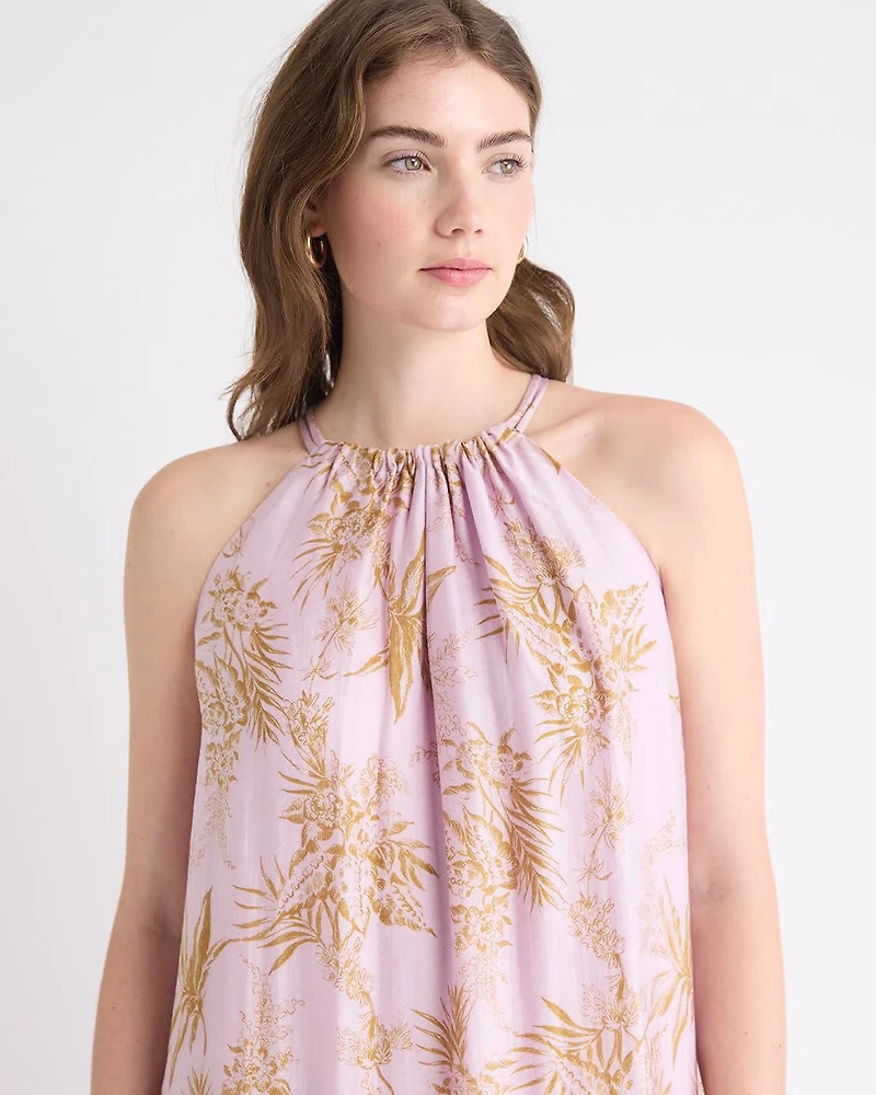 Sleeveless Halter-Neck Maxi Dress