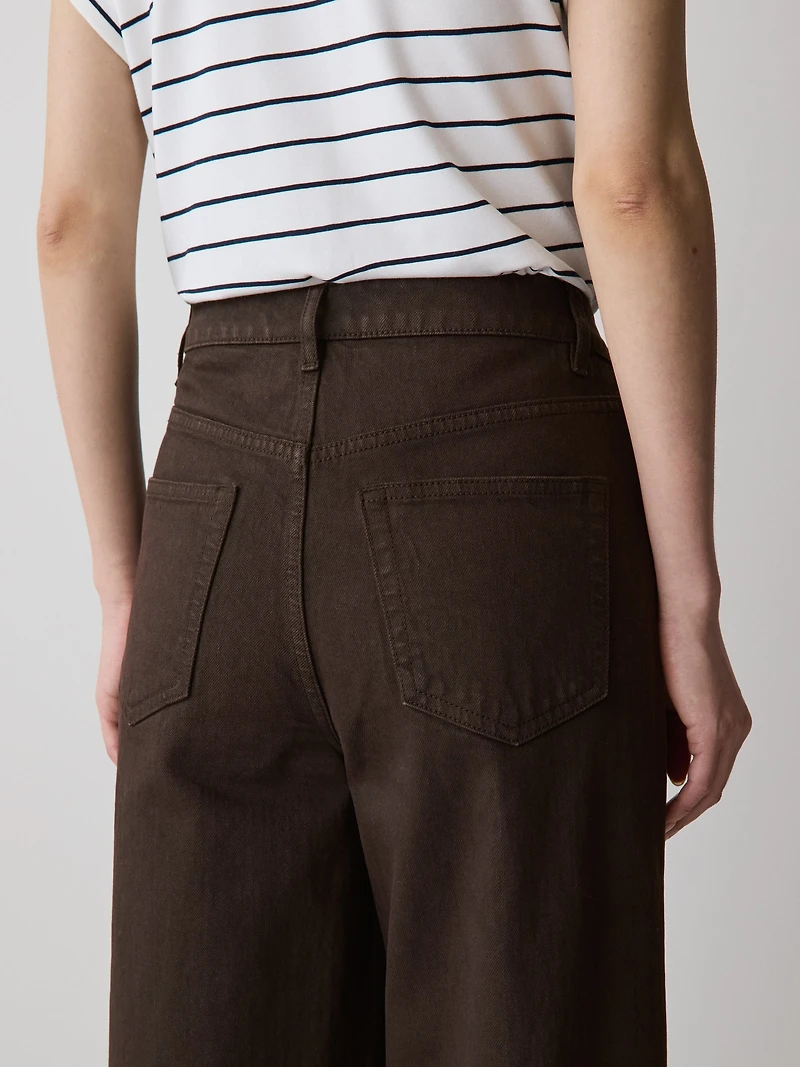 High-Rise Wide-Leg Cropped Jeans